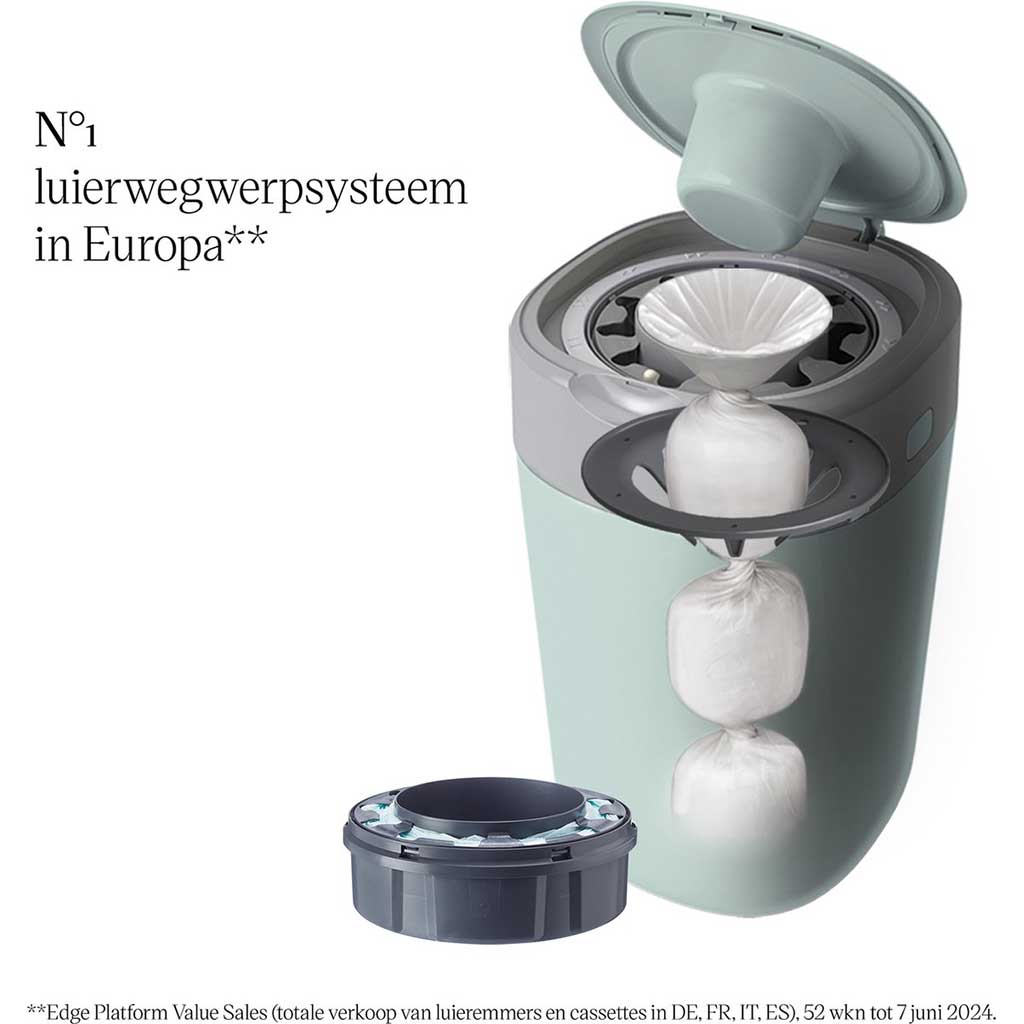 Tommee Tippee Twist & Click Luieremmer Eco – Groen | Hygiënisch & Duurzaam